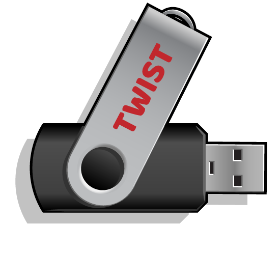 twisting promotional USB sticks