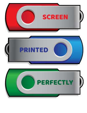 screen printed usb drives